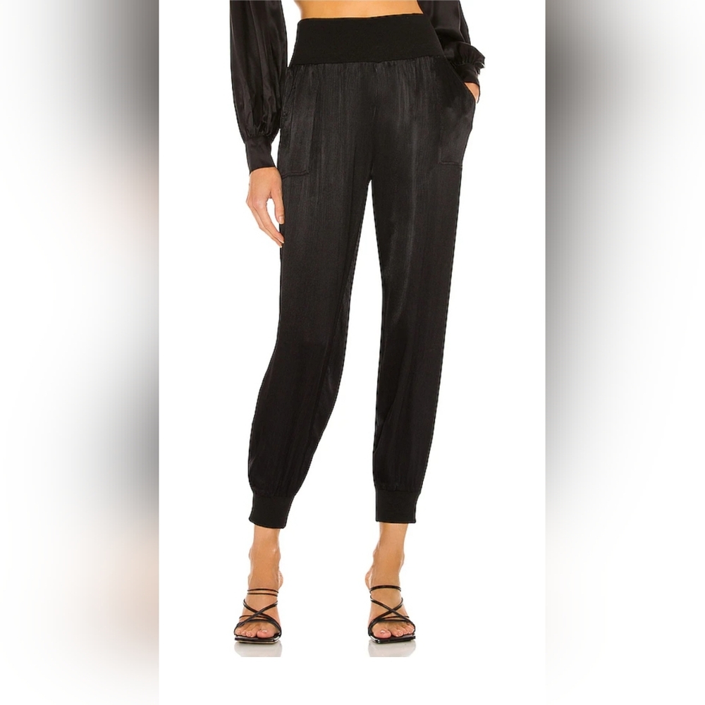 Bobi BLACK Sleek Textured Pant